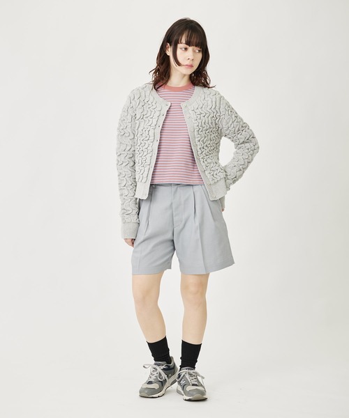 MILKFED.(ミルクフェド)の「TWO TUCK SHORTS(その他パンツ・レディース・ライトグリーン/ベージュ/ライトグレー・S/M)」の7枚目の写真