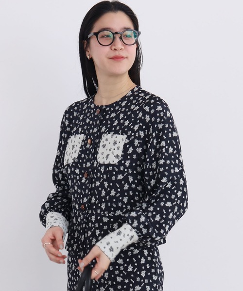 fig Ｌondon（フィグロンドン）の「●ROSE jacket（ノーカラージャケット・レディース・ブルー/ブラック・FREE）」の10枚目の写真