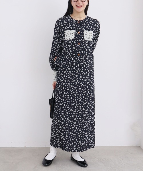 fig Ｌondon（フィグロンドン）の「●ROSE jacket（ノーカラージャケット・レディース・ブルー/ブラック・FREE）」の3枚目の写真