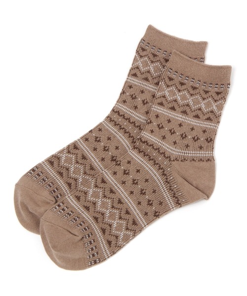 repipi armario（レピピ アルマリオ）の「ジャガードソックス（ソックス/靴下・キッズ・ベージュ/ネイビー/グリーン/グレー・FREE）」の2枚目の写真