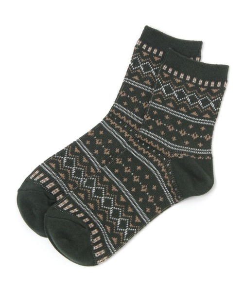 repipi armario（レピピ アルマリオ）の「ジャガードソックス（ソックス/靴下・キッズ・ベージュ/ネイビー/グリーン/グレー・FREE）」の3枚目の写真