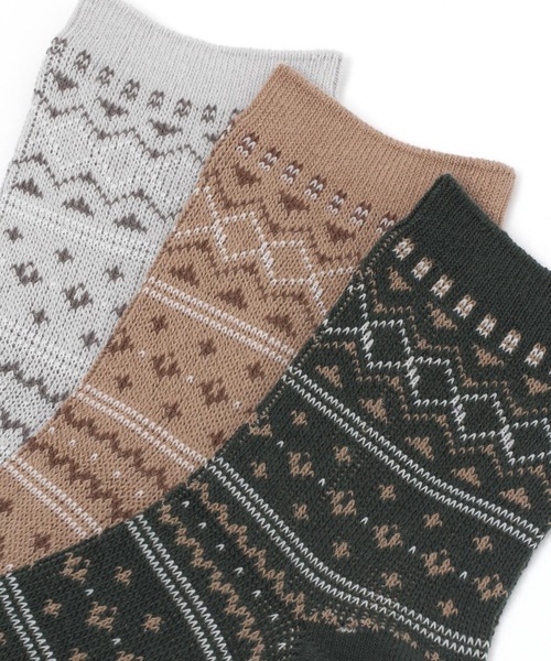 repipi armario（レピピ アルマリオ）の「ジャガードソックス（ソックス/靴下・キッズ・ベージュ/ネイビー/グリーン/グレー・FREE）」の6枚目の写真