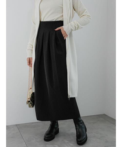 Te chichi（テチチ）の「コクーンロングスカート（スカート・レディース・ラベンダー/ブラック/オフホワイト・M/S）」の2枚目の写真