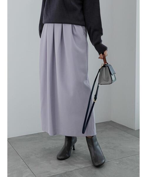 Te chichi（テチチ）の「コクーンロングスカート（スカート・レディース・ラベンダー/ブラック/オフホワイト・M/S）」の8枚目の写真