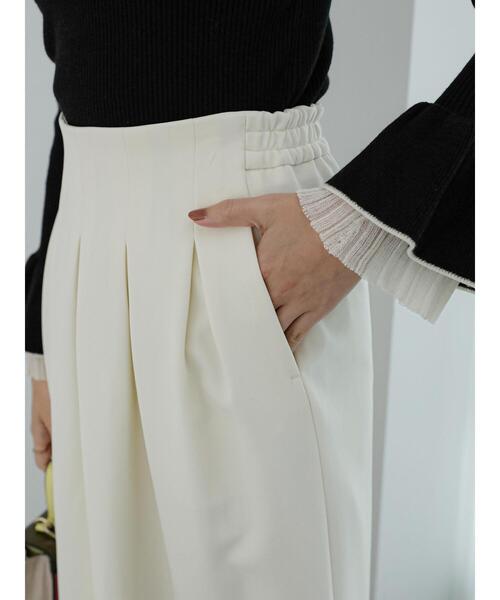 Te chichi（テチチ）の「コクーンロングスカート（スカート・レディース・ラベンダー/ブラック/オフホワイト・M/S）」の14枚目の写真