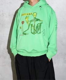 THRIFTY LOOK/WORNスリフティールック WORN-OUT BAND HOODIE "NIRVANA"ダメージバンドフーディニルヴァーナ