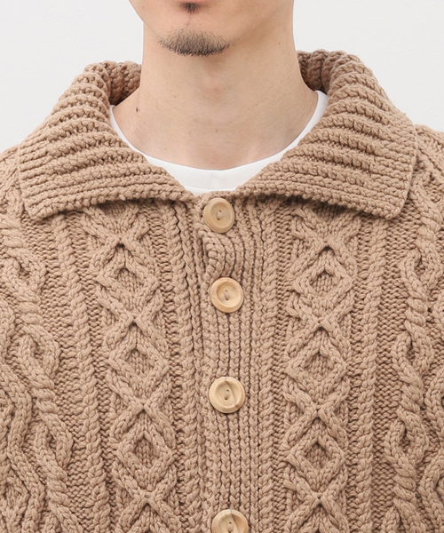 セール】INVERALLAN / インバーアラン CASHMERE HANDKNIT CARDIGAN