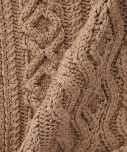 INVERALLAN（インバーアラン）の「INVERALLAN / インバーアラン CASHMERE HANDKNIT CARDIGAN（カーディガン/ボレロ・メンズ・ホワイト×ホワイト/モカ・44/42/40）」の17枚目の写真