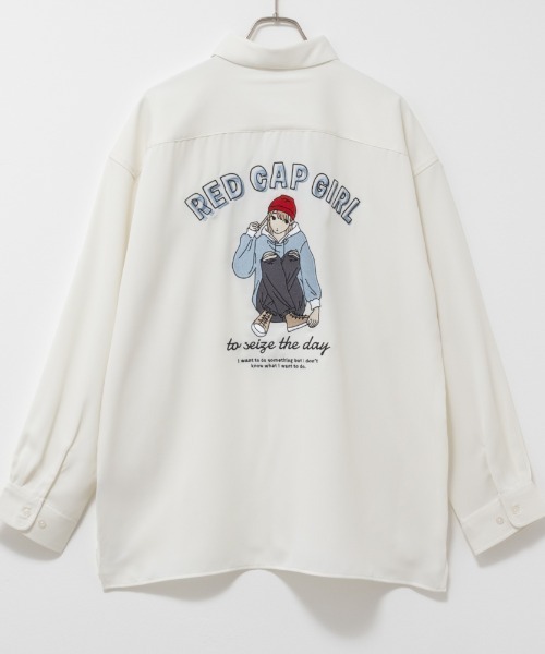 Red Cap Girl（レッドキャプガール）の「RED CAP GIRL レッドキャップガール バック刺繍バルーンスリーブシャツ（シャツ/ブラウス・メンズ・ブラック/グレー/ホワイト・M/L）」の4枚目の写真