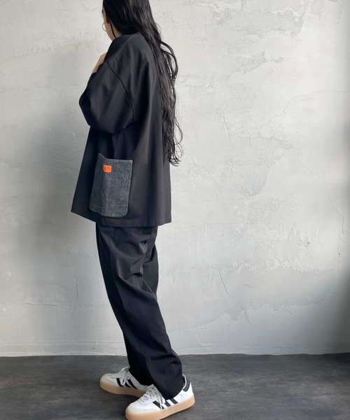 [UNIVERSALOVERALL/ユニバーサルオーバーオール]別注7分袖カバーオールTシャツ