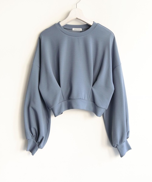 cheriella(シェリエラ)の「【cheriella】WEB限定カットジョーゼットウエストタックショートトップス(完売)(Tシャツ/カットソー・レディース・オフホワイト/ブラック/ライトグレー/ライトブルー・M)」の9枚目の写真