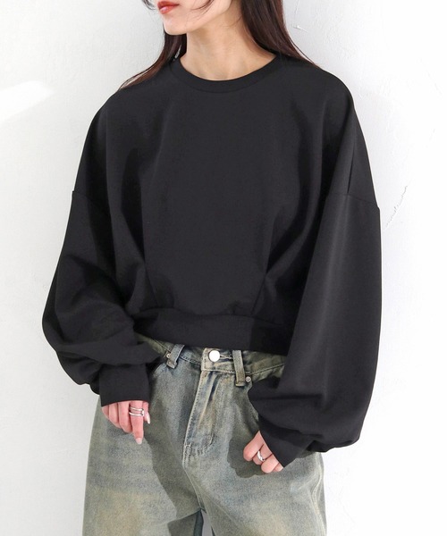 cheriella(シェリエラ)の「【cheriella】WEB限定カットジョーゼットウエストタックショートトップス(完売)(Tシャツ/カットソー・レディース・オフホワイト/ブラック/ライトグレー/ライトブルー・M)」の15枚目の写真