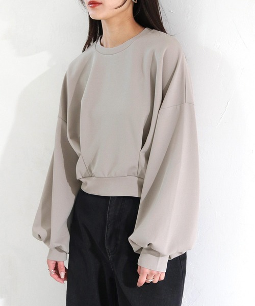 cheriella(シェリエラ)の「【cheriella】WEB限定カットジョーゼットウエストタックショートトップス(完売)(Tシャツ/カットソー・レディース・オフホワイト/ブラック/ライトグレー/ライトブルー・M)」の20枚目の写真