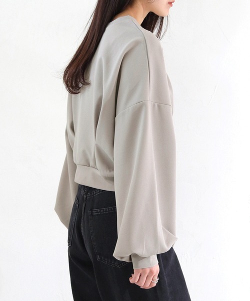 cheriella(シェリエラ)の「【cheriella】WEB限定カットジョーゼットウエストタックショートトップス(完売)(Tシャツ/カットソー・レディース・オフホワイト/ブラック/ライトグレー/ライトブルー・M)」の21枚目の写真