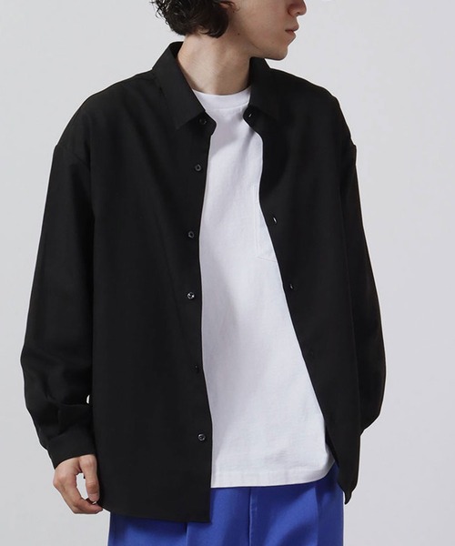 【セール】ciao とろみ ルーズシルエット 長袖 ボリュームスリーブ レギュラーカラーシャツ（シャツ/ブラウス）｜CIAO（チャオ）