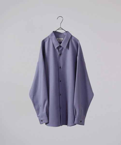 CIAO(チャオ)の「ciao とろみ ルーズシルエット 長袖 ボリュームスリーブ レギュラーカラーシャツ(シャツ/ブラウス・メンズ・グリーン/パープル/ブルー/ブラック/グレー/ホワイト/チャコール/マスタード/ベージュ・M/L)」の15枚目の写真