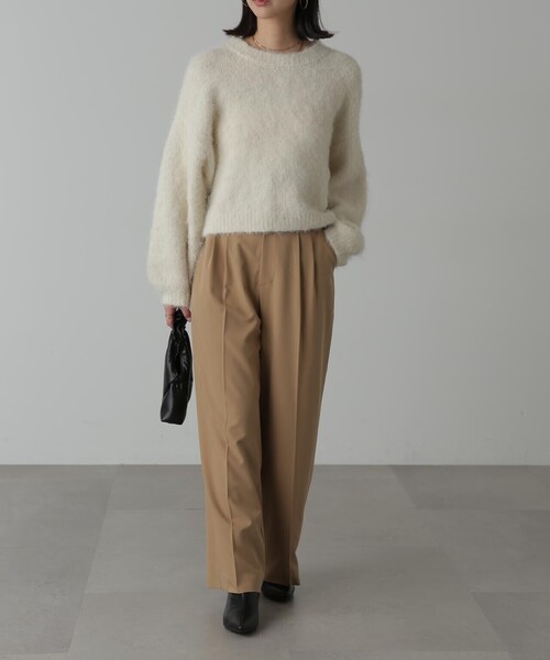 FREE'S MART（フリーズマート）の「◆２ＷＡＹベルト折り返しワイドパンツ（スラックス・レディース・グレー/ベージュ/ブラック・SMALL/MEDIUM）」の21枚目の写真