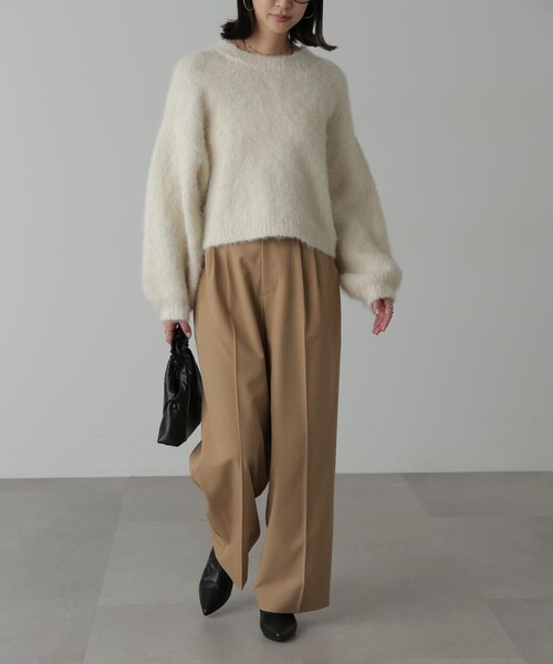 FREE'S MART（フリーズマート）の「◆２ＷＡＹベルト折り返しワイドパンツ（スラックス・レディース・グレー/ベージュ/ブラック・SMALL/MEDIUM）」の22枚目の写真