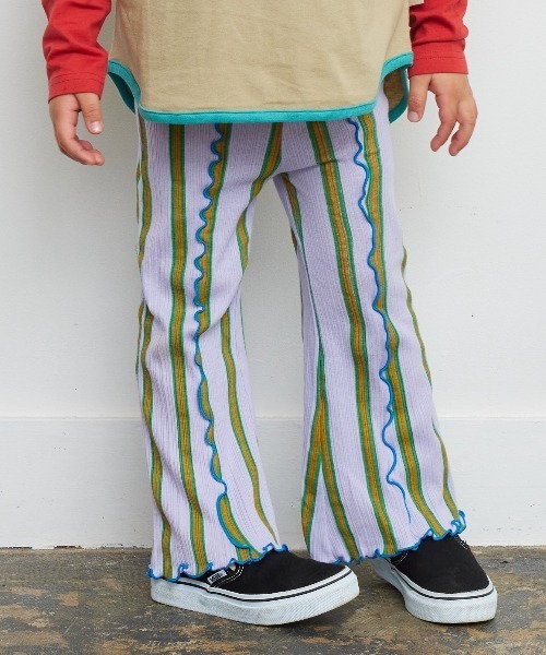 HOGAN RANCH WEAR(ホーガンランチウエア)の「ソウガラリブフレアーパンツ(90~150cm)(その他パンツ・キッズ・ラベンダー/チャコール/ライトグリーン・100/120/110/90/150/140/130)」の1枚目の写真