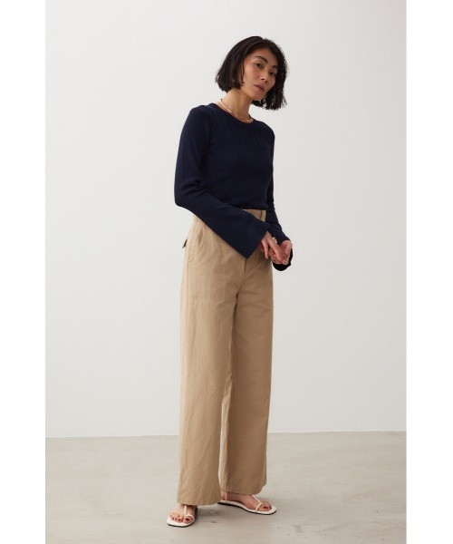 crie conforto（クリーコンフォルト）の「ワイドベイカーパンツ（カーゴパンツ・レディース・ネイビー/ベージュ・MEDIUM/SMALL）」の4枚目の写真