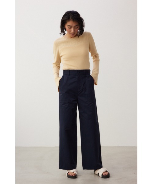 crie conforto（クリーコンフォルト）の「ワイドベイカーパンツ（カーゴパンツ・レディース・ネイビー/ベージュ・MEDIUM/SMALL）」の5枚目の写真