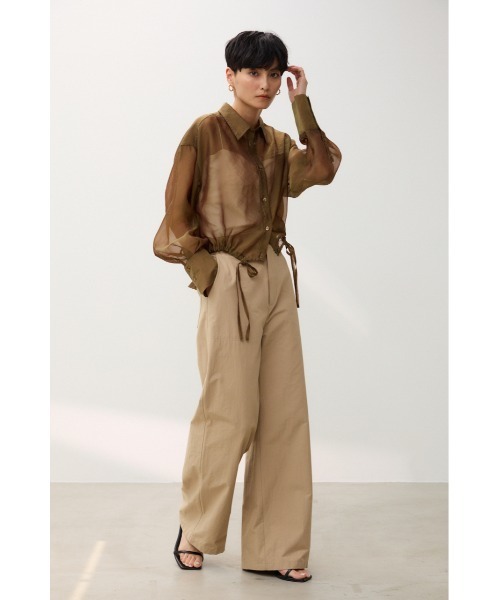 crie conforto（クリーコンフォルト）の「ワイドベイカーパンツ（カーゴパンツ・レディース・ネイビー/ベージュ・MEDIUM/SMALL）」の10枚目の写真