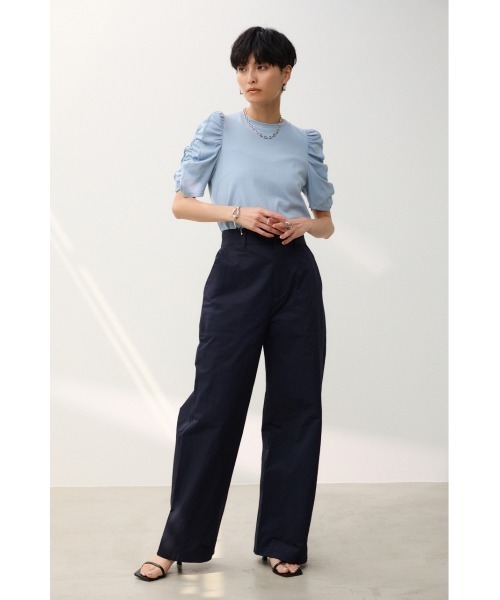 crie conforto（クリーコンフォルト）の「ワイドベイカーパンツ（カーゴパンツ・レディース・ネイビー/ベージュ・MEDIUM/SMALL）」の22枚目の写真