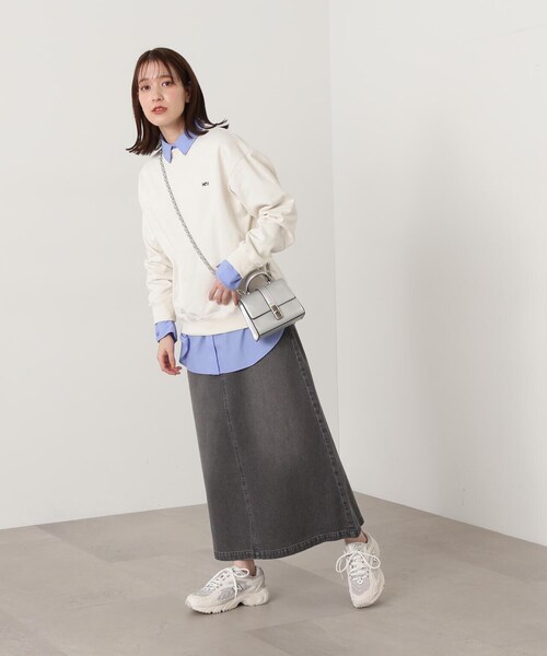 N.（N. Natural Beauty Basic）（エヌエヌナチュラルビューティーベーシック）の「【S Size Line】◆デニムロングスカート（デニムスカート・レディース・グレー/ワンウォッシュ・SMALL/MEDIUM）」の10枚目の写真