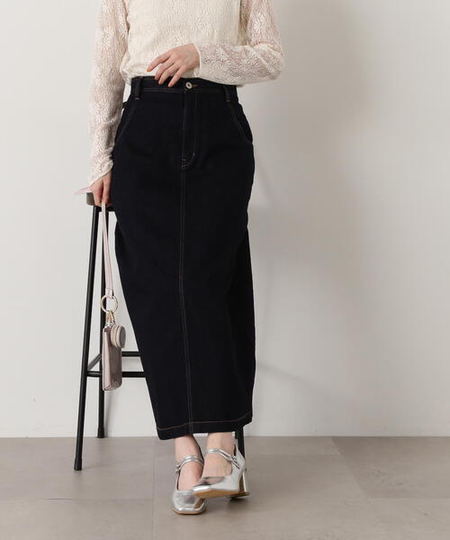 N.（N. Natural Beauty Basic）（エヌエヌナチュラルビューティーベーシック）の「【S Size Line】◆デニムロングスカート（デニムスカート・レディース・グレー/ワンウォッシュ・SMALL/MEDIUM）」の9枚目の写真