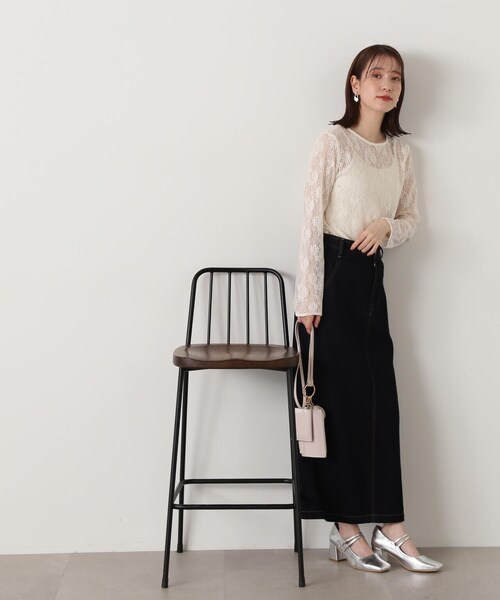 N.（N. Natural Beauty Basic）（エヌエヌナチュラルビューティーベーシック）の「【S Size Line】◆デニムロングスカート（デニムスカート・レディース・グレー/ワンウォッシュ・SMALL/MEDIUM）」の16枚目の写真