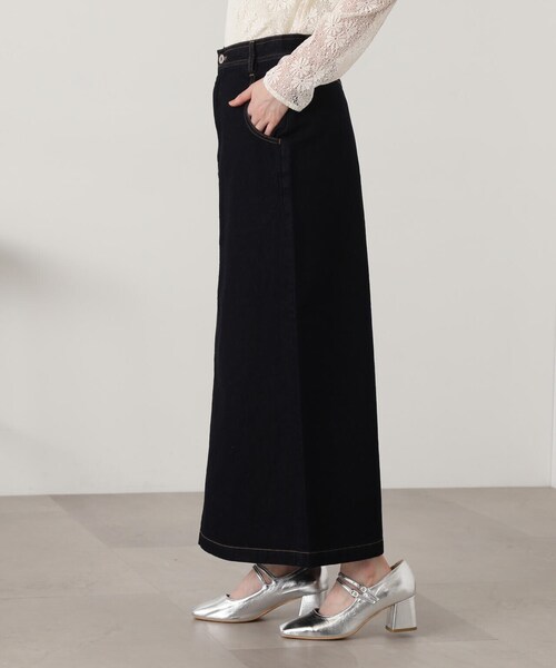 N.（N. Natural Beauty Basic）（エヌエヌナチュラルビューティーベーシック）の「【S Size Line】◆デニムロングスカート（デニムスカート・レディース・グレー/ワンウォッシュ・SMALL/MEDIUM）」の18枚目の写真