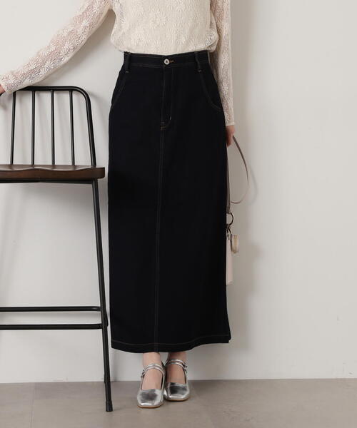 N.（N. Natural Beauty Basic）（エヌエヌナチュラルビューティーベーシック）の「【S Size Line】◆デニムロングスカート（デニムスカート・レディース・グレー/ワンウォッシュ・SMALL/MEDIUM）」の2枚目の写真