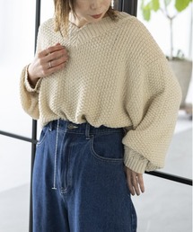 LEPSIM | 5ゲージカノコVネックプルオーバー 987563(ニット/セーター)