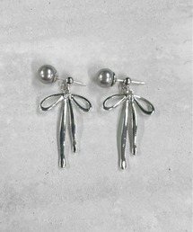 HIKA（ヒカ）の「【HIKA】パールリボンピアス（ピアス（両耳用））」