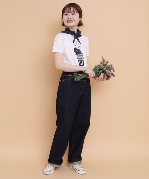 peu pres（プープレ）の「トリプルアイスクリームTシャツ（Tシャツ/カットソー・レディース・ブラック/ホワイト・FREE）」の11枚目の写真