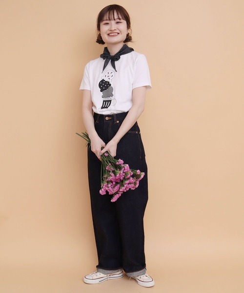 peu pres（プープレ）の「トリプルアイスクリームTシャツ（Tシャツ/カットソー・レディース・ブラック/ホワイト・FREE）」の12枚目の写真