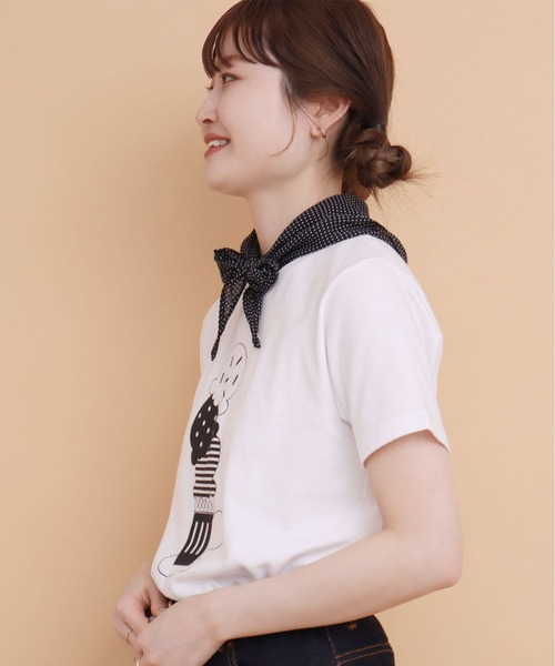 peu pres（プープレ）の「トリプルアイスクリームTシャツ（Tシャツ/カットソー・レディース・ブラック/ホワイト・FREE）」の6枚目の写真