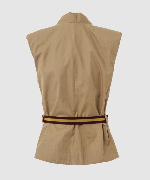 【24SS NEW】DRIES VAN NOTEN / コットンチノ ベルト付きベスト DRIES VAN NOTEN コットンチノ ベルト付きベスト