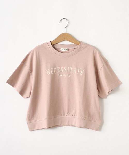 SHOO・LA・RUE（シューラルー）の「◆【110-140cm/リンク】グラフィック裾リブ半袖T（Tシャツ/カットソー・キッズ・グリーン系3/ブラック系2/ピンク系その他/ライトブルー/ベージュ系その他4/ホワイト・14/13/12/11）」の6枚目の写真