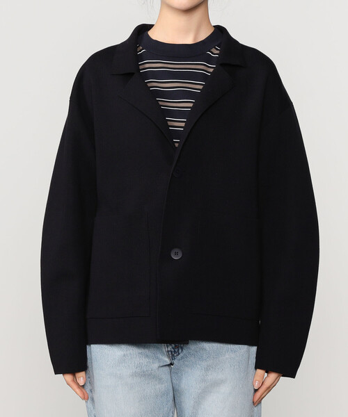 Bshop(ビショップ)の「TAA | 〈別注〉ニットブレザー WOMEN(テーラードジャケット・レディース・ブラック・0)」の9枚目の写真