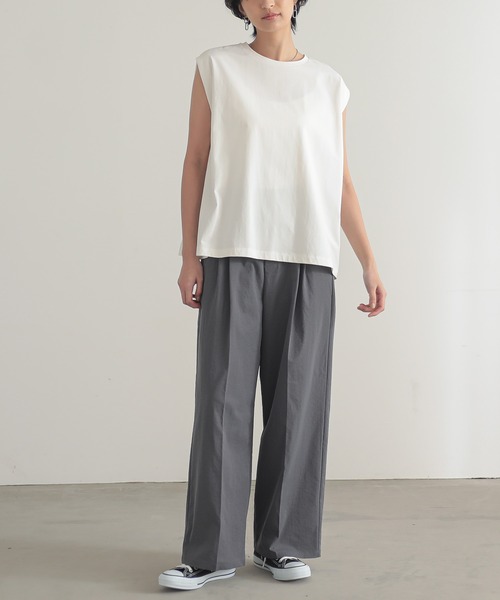 for/c（フォーシー）の「[低身長向けサイズ有]速乾イージータックストレートパンツ（その他パンツ・レディース・チャコールグレー/アイボリー/ブラック/ベージュ/ブラウン/ネイビー/ブラウン系その他・M/L/LL/MP/LP/TM）」の16枚目の写真