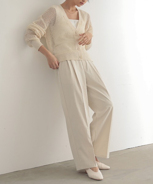 for/c（フォーシー）の「[低身長向けサイズ有]速乾イージータックストレートパンツ（その他パンツ・レディース・チャコールグレー/アイボリー/ブラック/ベージュ/ブラウン/ネイビー/ブラウン系その他・M/L/LL/MP/LP/TM）」の22枚目の写真