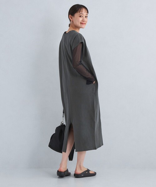 STAR&STRIPE（スターアンドストライプ）の「【別注】＜STAR&STRIPE＞フレンチスリーブ ワンピース（ワンピース・レディース・ブラウン/ナチュラル/グレー/ブラック・FREE）」の7枚目の写真