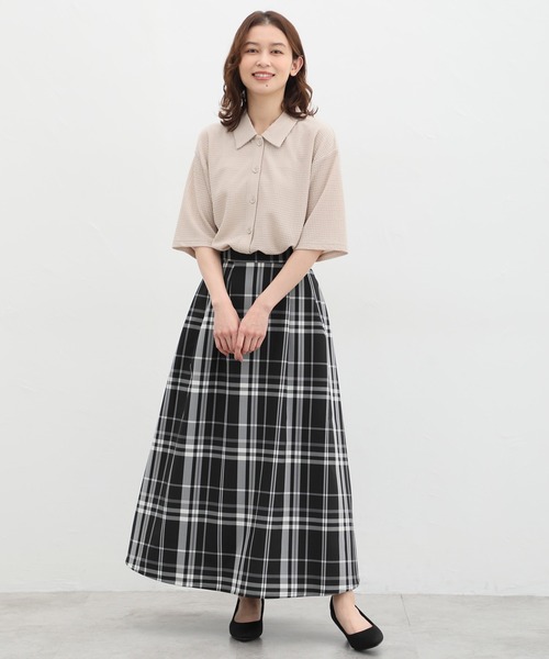 Honeys（ハニーズ）の「半袖衿付カーディガン（カーディガン/ボレロ・レディース・アイボリー/イエロー/ベージュ/ブラック/ブルー系その他・LL/S/M/L）」の17枚目の写真