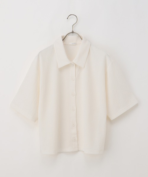 Honeys（ハニーズ）の「半袖衿付カーディガン（カーディガン/ボレロ・レディース・アイボリー/イエロー/ベージュ/ブラック/ブルー系その他・LL/S/M/L）」の19枚目の写真