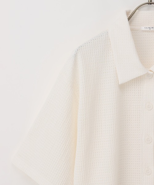 Honeys（ハニーズ）の「半袖衿付カーディガン（カーディガン/ボレロ・レディース・アイボリー/イエロー/ベージュ/ブラック/ブルー系その他・LL/S/M/L）」の20枚目の写真