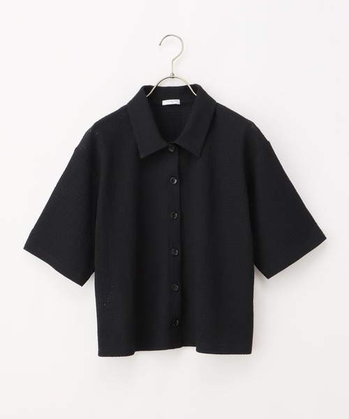 Honeys（ハニーズ）の「半袖衿付カーディガン（カーディガン/ボレロ・レディース・アイボリー/イエロー/ベージュ/ブラック/ブルー系その他・LL/S/M/L）」の21枚目の写真