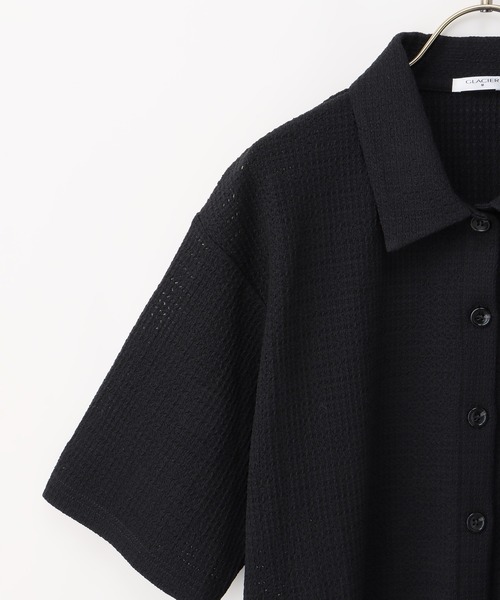 Honeys（ハニーズ）の「半袖衿付カーディガン（カーディガン/ボレロ・レディース・アイボリー/イエロー/ベージュ/ブラック/ブルー系その他・LL/S/M/L）」の22枚目の写真