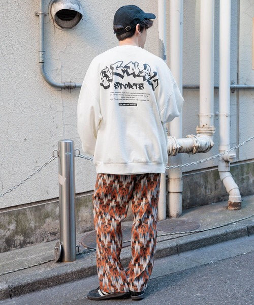 RAGEBLUE(レイジブルー)の「総柄プリントワイドルーズイージーパンツ(スラックス・メンズ・グレー/ブラウン・MEDIUM/LARGE)」の21枚目の写真