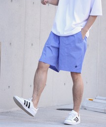 【Beverly Hills Polo Club/ビバリーヒルズポロクラブ】ワンポイントポニー刺繍 カーボンピーチツイル イージーハーフパンツ